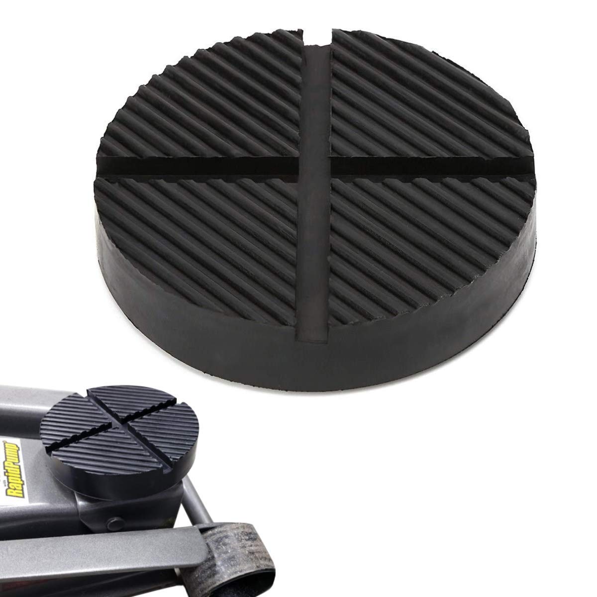 Universal Floor Jack Rubber Pad - Heavy Duty Jack Pad Adapter for Pinch Weld & Side Frame Rail Protection (1 Pack) - Perfect for Car Lifting, Auto Repair & Garage Maintenance