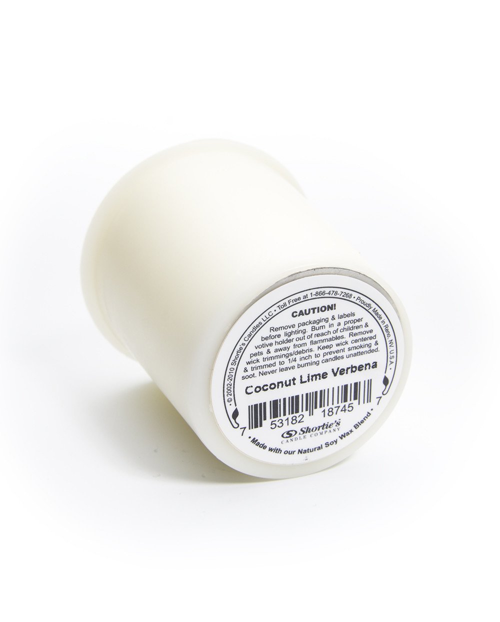 Coconut Lime Verbena Scented Soy Votive Candles - Natural Fragrance Oil Infused - Set of 6 White Refill Candles - Fruit & Berry Collection - Perfect for Relaxation, Spa Days & Home Decor