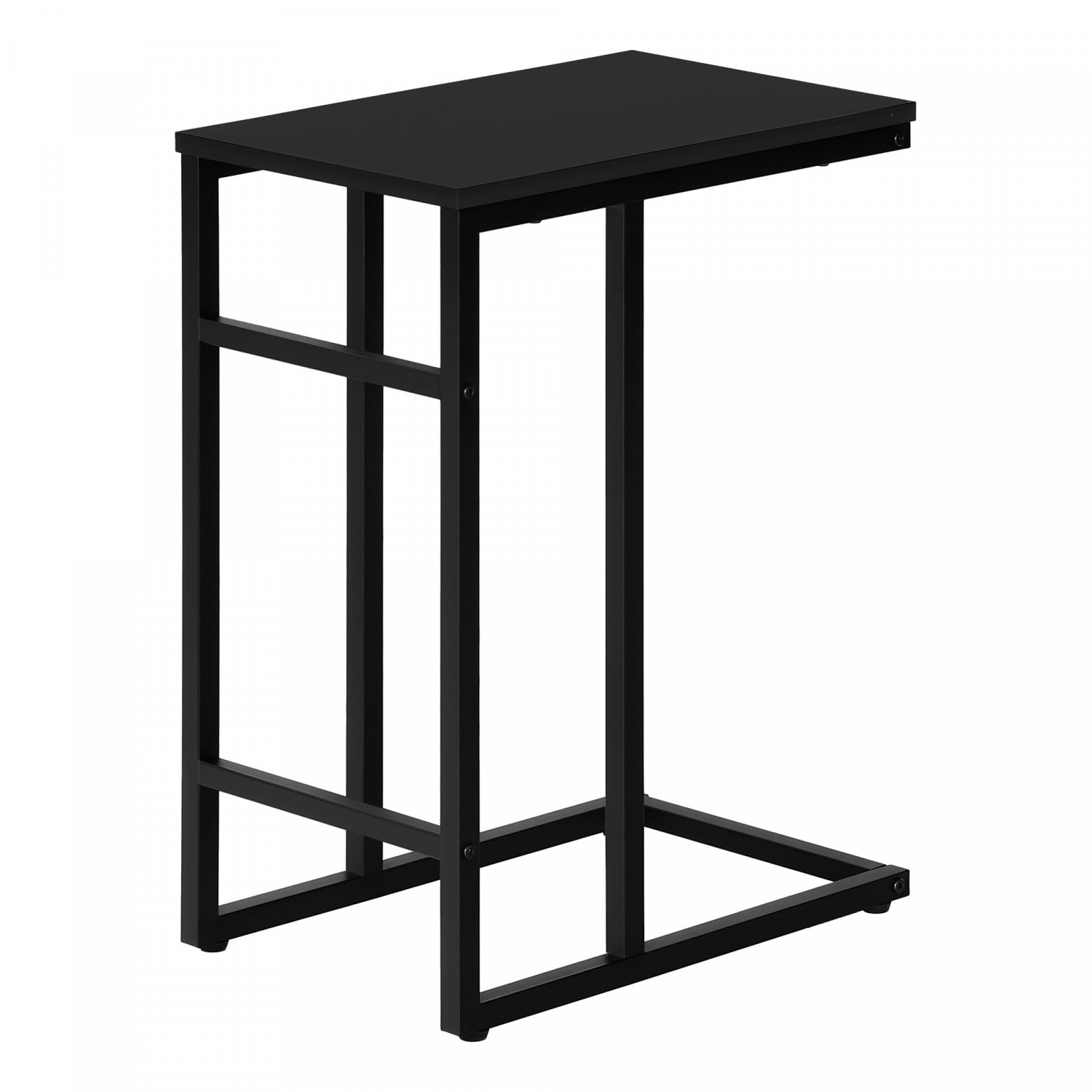 Modern Black Calen Side Table - Small End Table for Living Room, Bedroom, or Office - Nightstand & Accent Furniture with Sturdy Metal Frame