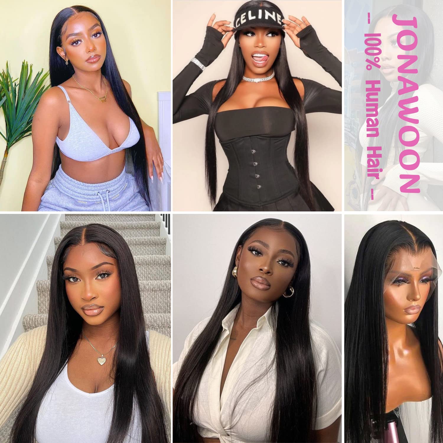 13x4 HD Straight Lace Front Wigs Human Hair for Black Women - 180% Density Glueless Brazilian Virgin Hair with Baby Hair & Pre-Plucked Hairline - Transparent Lace Frontal Wig 26 Inch - Perfect for Daily Wear, Parties & Special Occasions