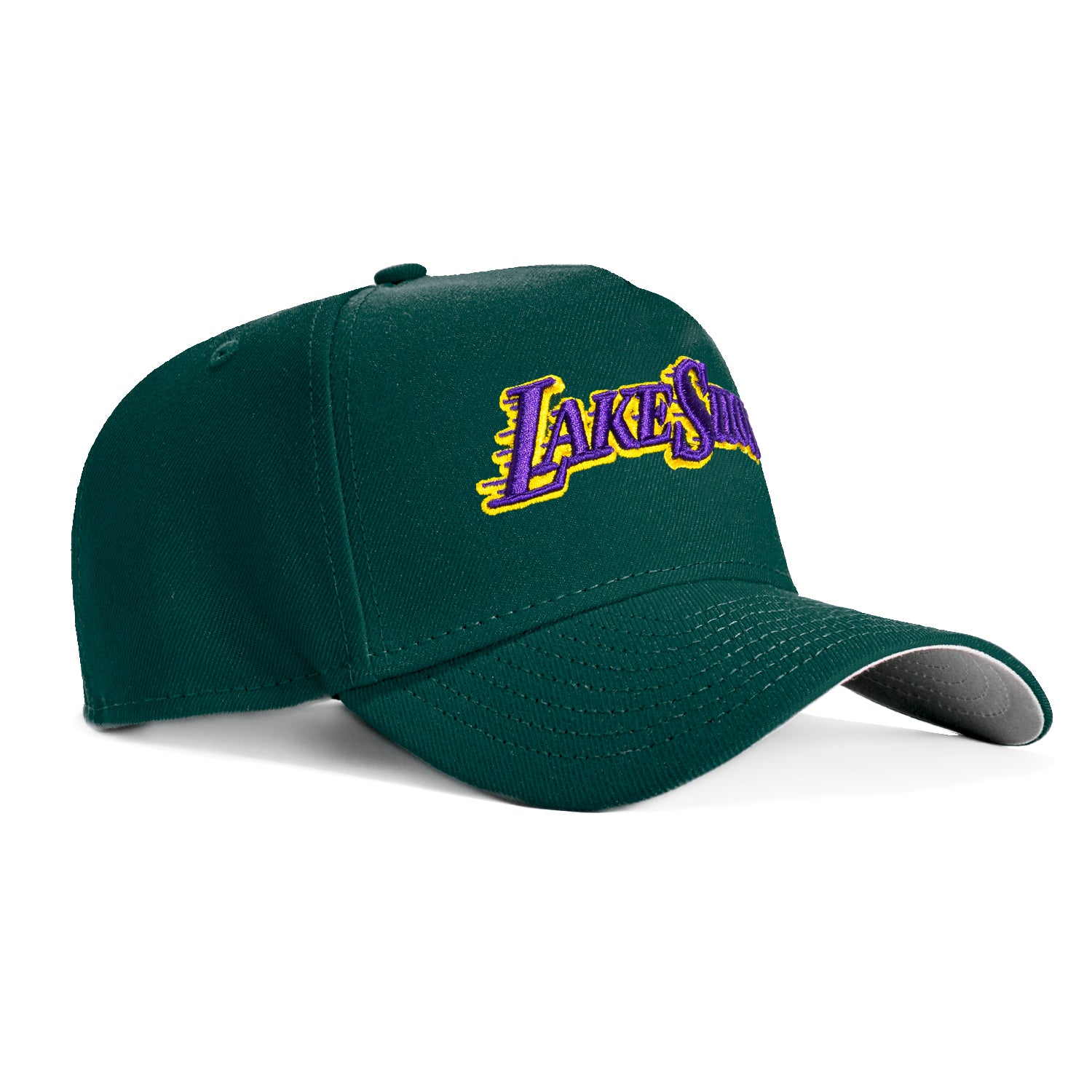 New Era 9Forty A-Frame Los Angeles Lakers Snapback Cap - Official NBA LakeShow Hat in Green for Men & Women | Game Day, Streetwear & Sports Fan Fashion