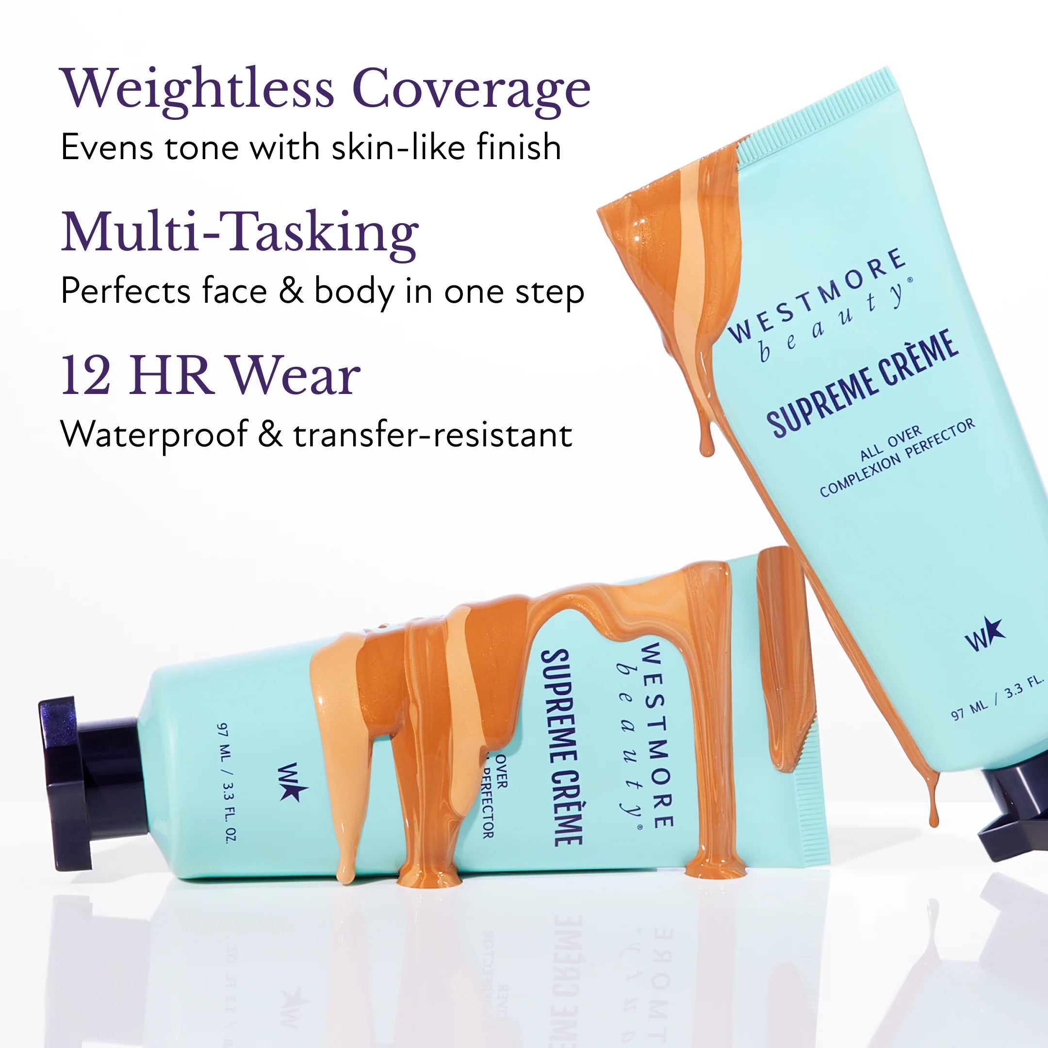 Westmore Beauty Supreme Crème Makeup Base - Multi-Use Face & Body Perfector for Flawless Coverage | Ideal for Daily Makeup, Photo Shoots & Special Occasions