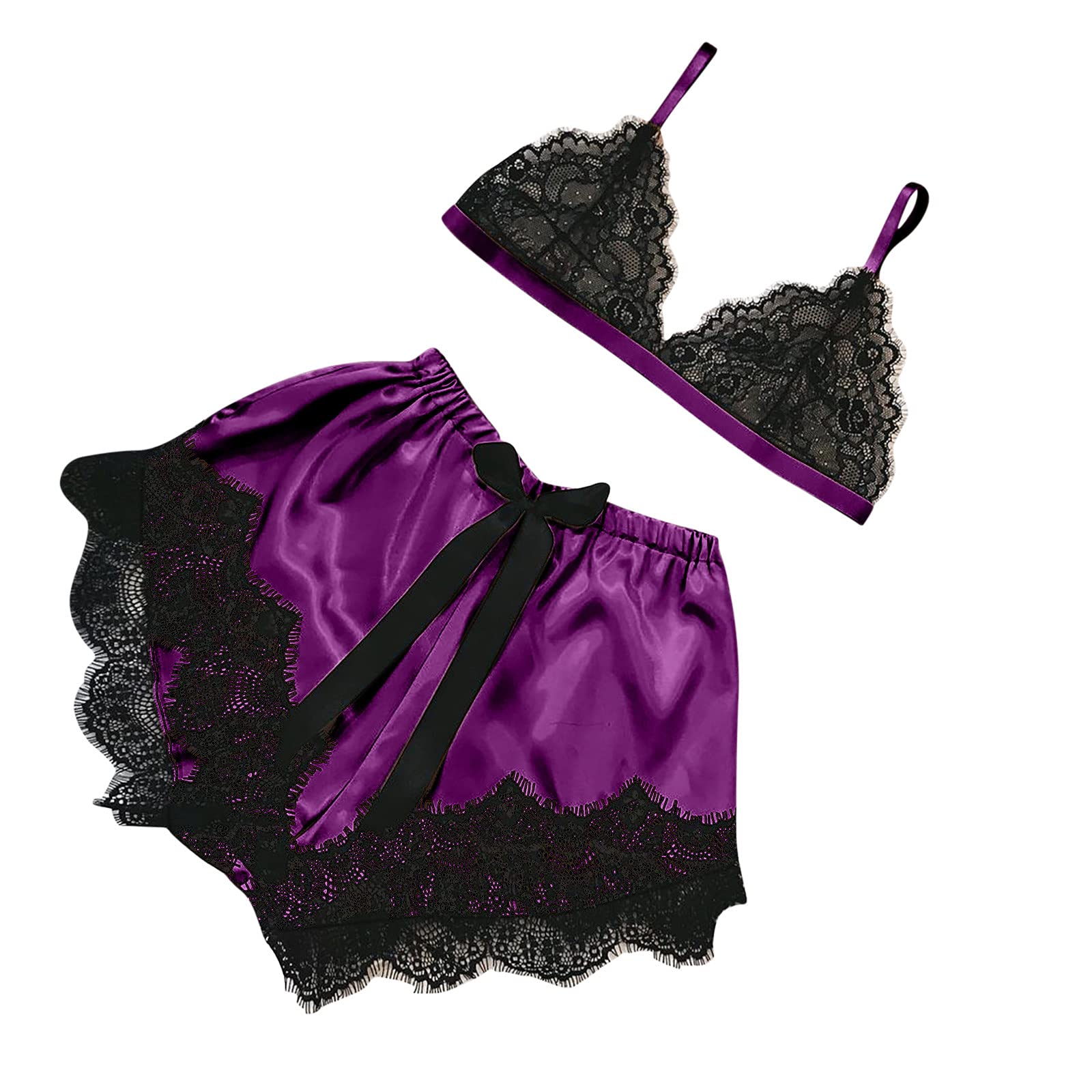 Sexy Women's Lace Shorts Set - Summer & Fall Cami Top with Matching Shorts | Trendy 2022 PJM Outfit for Date Night & Beach Vacations