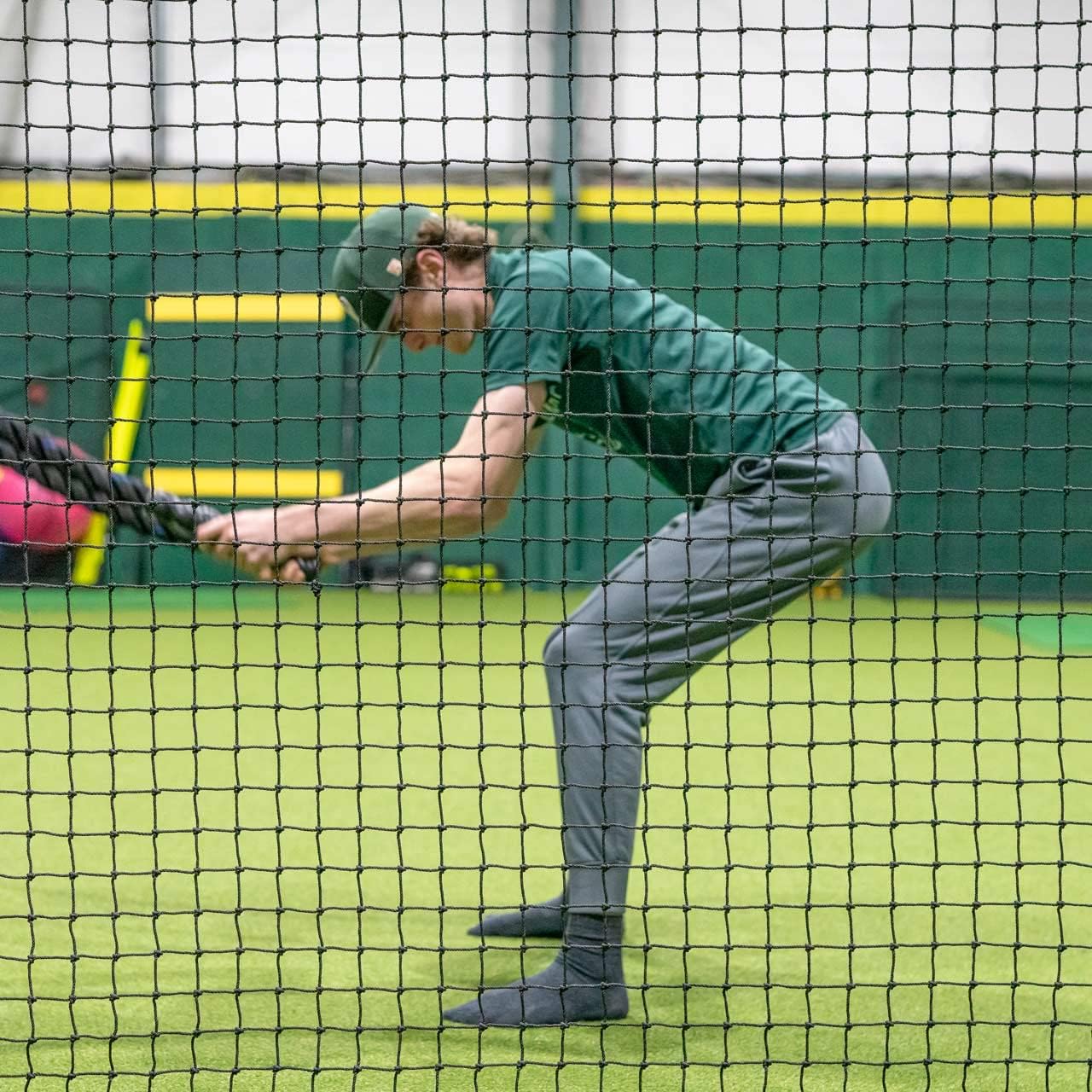 Pro Grade Baseball & Softball Backstop Net [50 Sizes] - 100% Weatherproof & Reinforced with Overlocked Edges (10'x24') - Perfect for Backyard Practice, Field Training & Game Protection