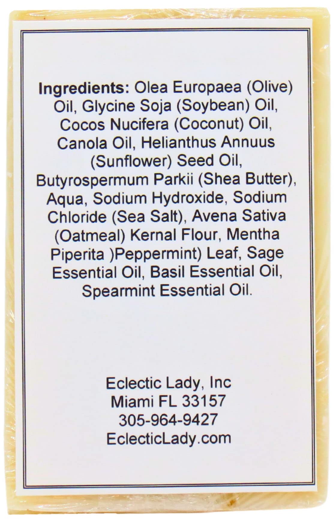Eclectic Lady Spearmint Basil Scrub Soap Bar - 4.5 oz Natural Exfoliating Cleanser for Face & Body - Perfect for Spa Day, Gift Sets & Relaxing Bath Time