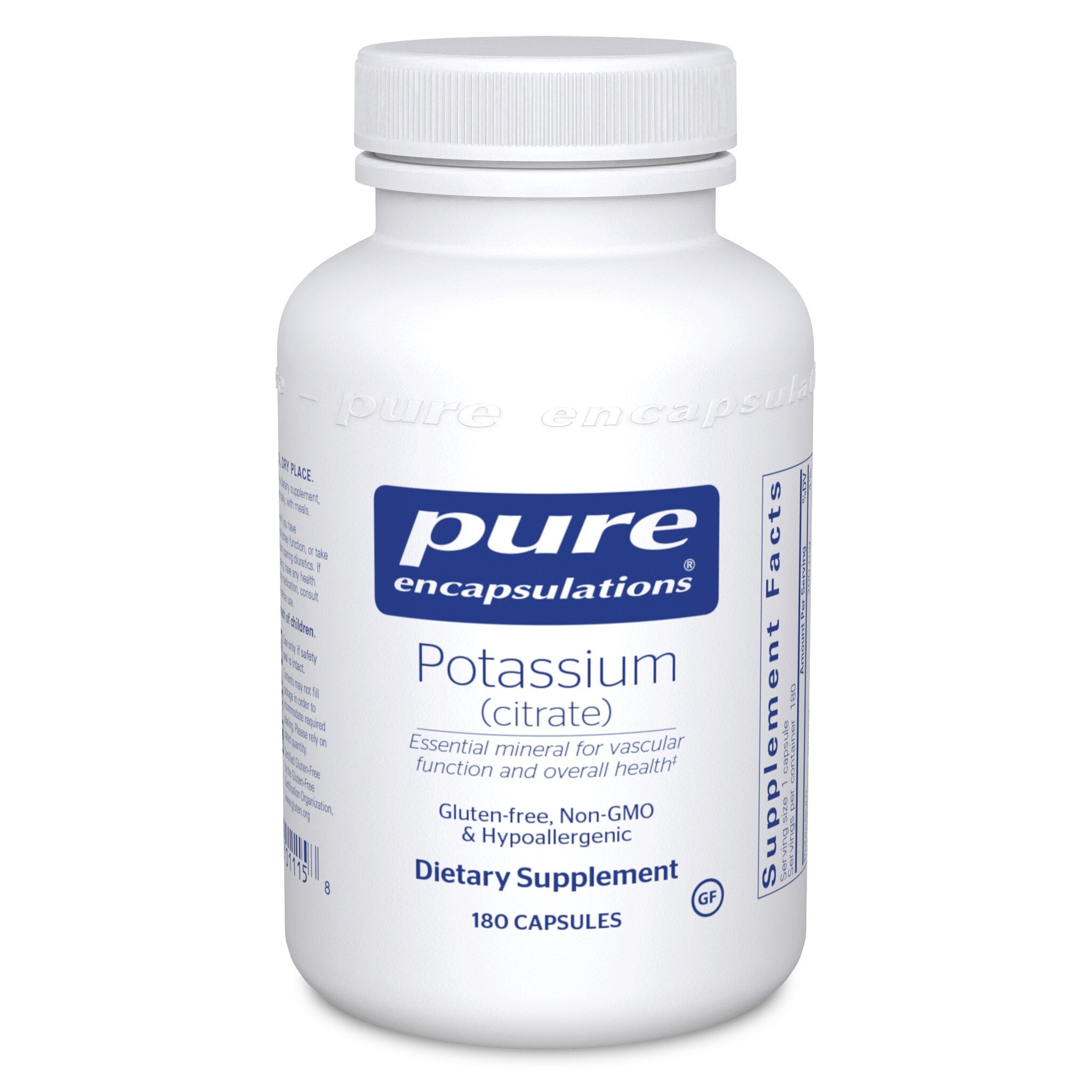 Pure Encapsulations Potassium Citrate Supplement - 99mg Potassium per Serving - Supports Heart Health & Muscle Function - Ideal for Athletes & Active Lifestyles