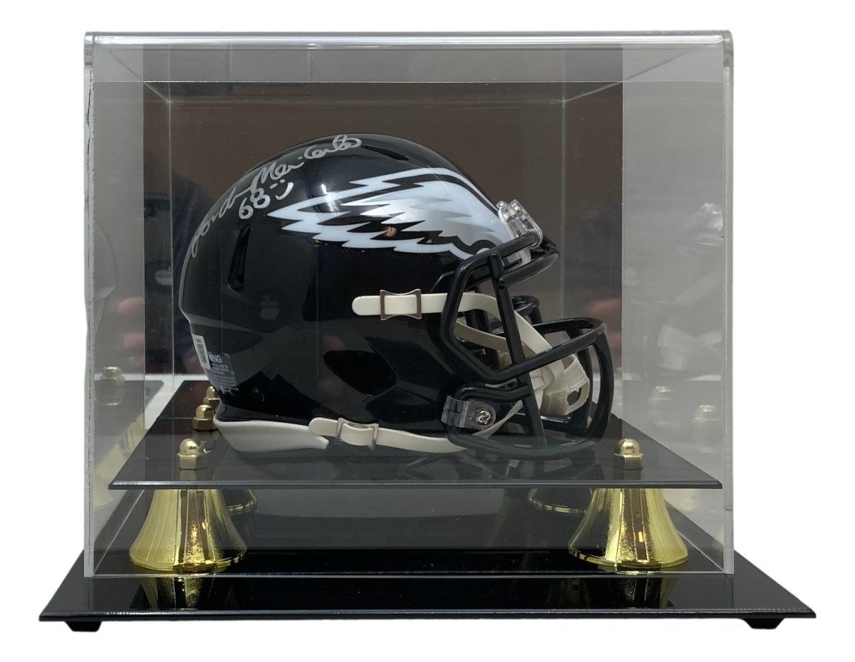 Jordan Mailata Signed Philadelphia Eagles Alternate Black Mini Speed Helmet with Display Case - Authentic Collectible for Football Fans, Man Cave Decor, and Sports Memorabilia Display