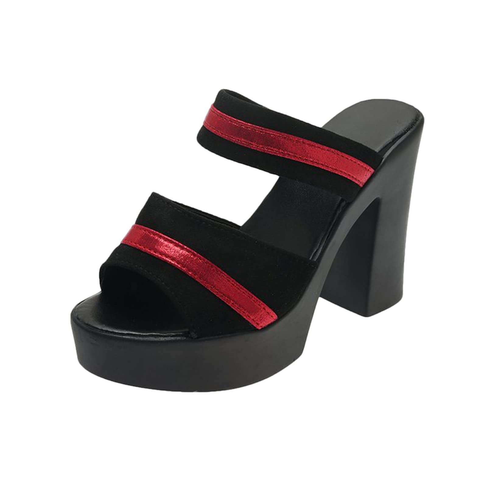 Women's Hiking Sandals with Chunky Heel - Casual Open Toe Platform Sandals for Outdoor Walking, Beach & Summer Fashion
