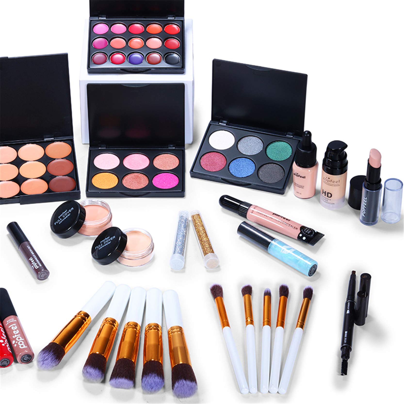 FantasyDay Complete Makeup Kit - Christmas Makeup Gift Set with Eyeshadow, Lipstick, Brushes, Contour Stick, Concealer, Mascara, Blush & Powder | Perfect for Holiday Gifts, Birthday Presents & Makeup Lovers