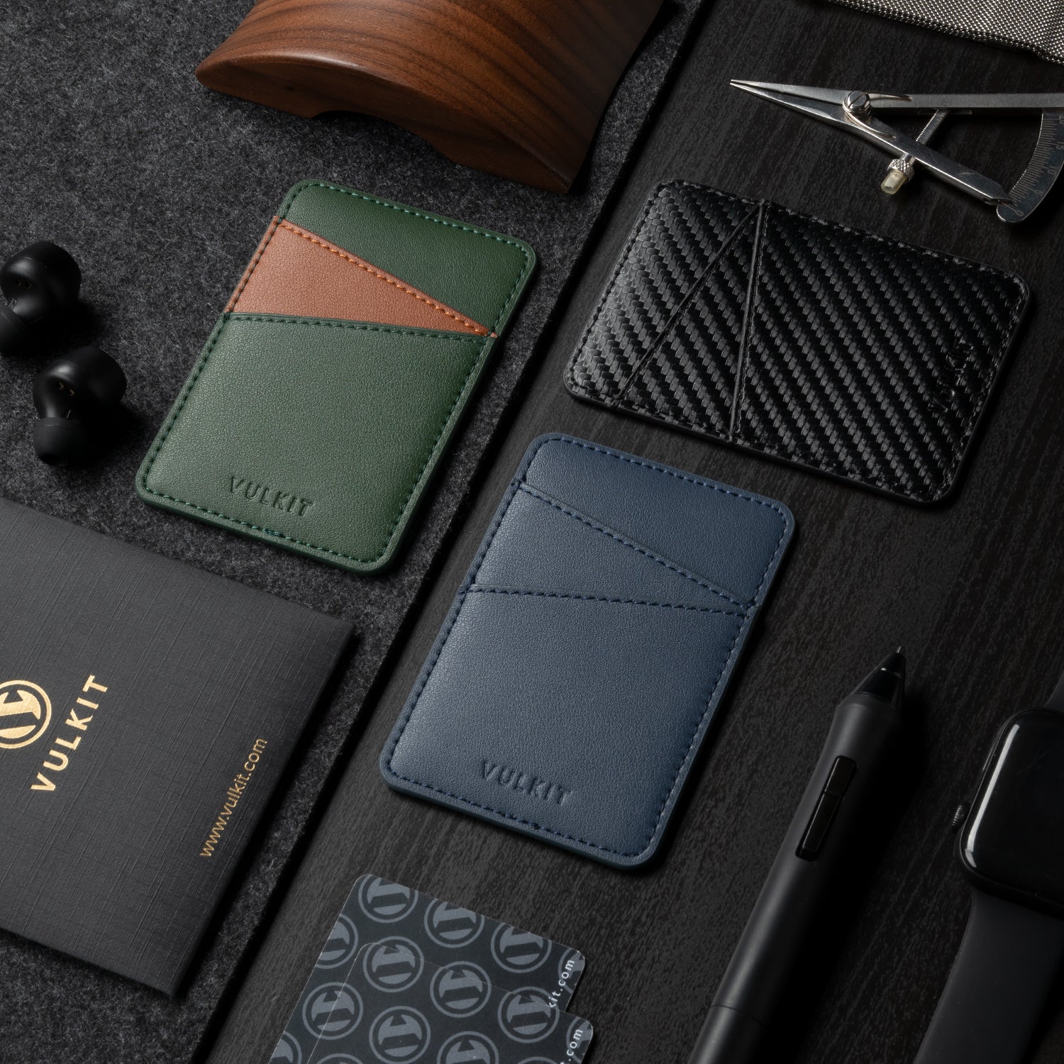 VPA101 Slim Leather Adhesive Phone Card Holder - RFID Blocking Wallet for Credit Cards & IDs - Perfect for Travel, Work, and Everyday Use