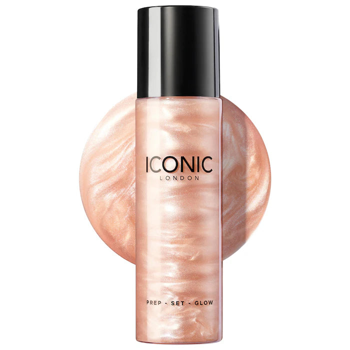 Iconic London Prep + Set Glow Hydrating Makeup Setting Spray - Long-Lasting Glowy Finish for Flawless Makeup All Day | Perfect for Weddings, Photo Shoots & Daily Wear