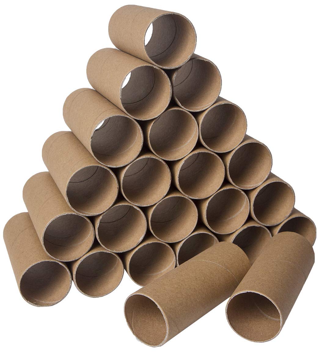 30 Pack Thick Brown Cardboard Tubes for DIY Crafts - 1.57 x 3.9 Inch Round Paper Tubes - Perfect for Holiday Decorations, Gift Wrapping & School Projects