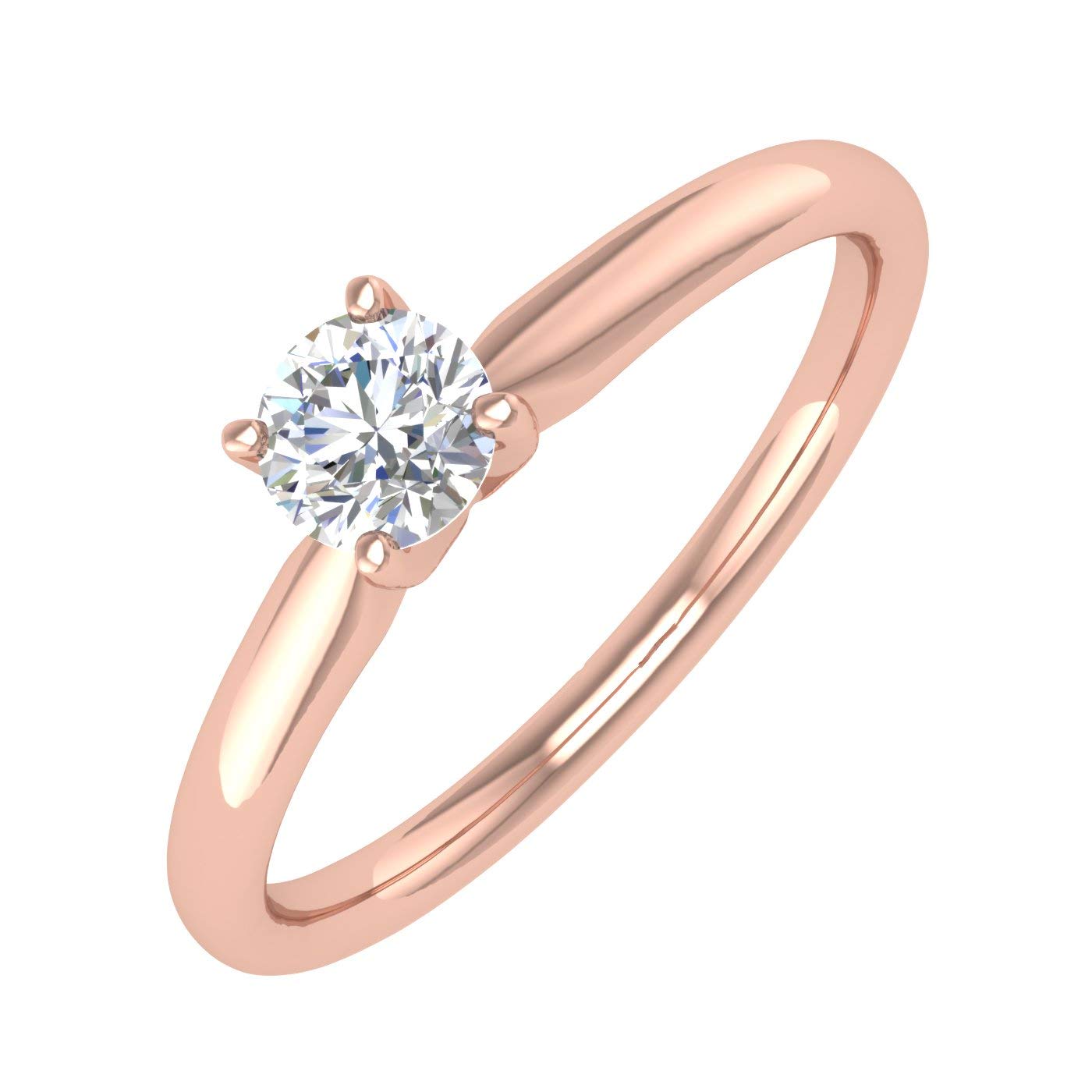 1/5 Carat 4-Prong Solitaire Diamond Engagement Ring in 10K Gold - Perfect for Proposals, Anniversaries & Romantic Gifts