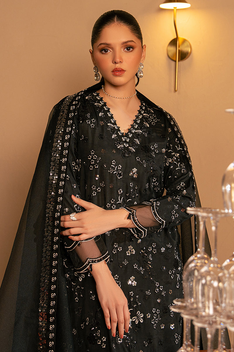 Midnight Muse 2-Piece Set (Shirt & Dupatta) - Elegant Ethnic Outfit for Women | Perfect for Festivals, Weddings & Special Occasions