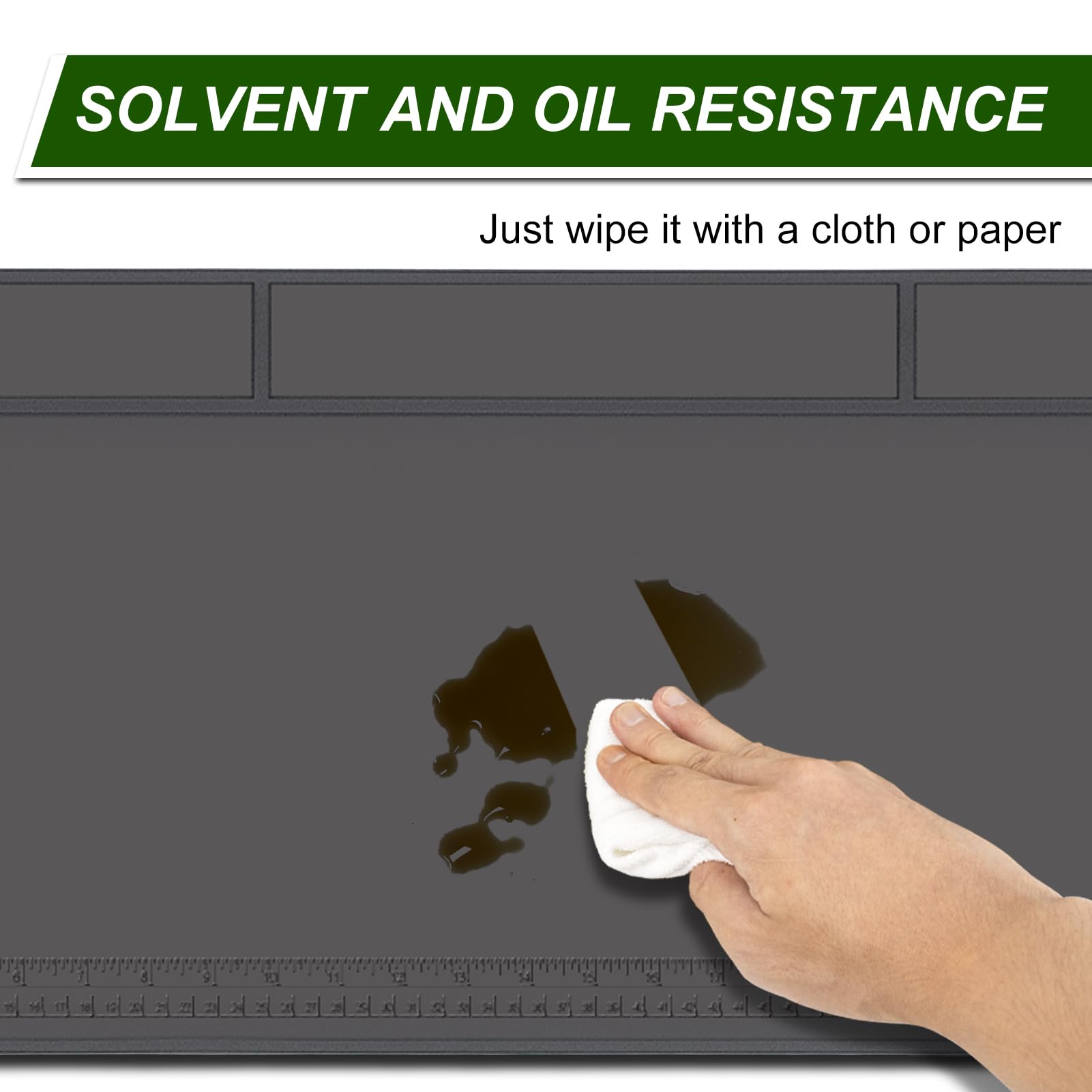 Premium Gun Cleaning Mat - Large Magnetic Rifle & Shotgun Maintenance Mat with Cleaning Supplies, Ruler & Anti-Slip Rubber Pad | Universal Firearm Cleaning Kit for Pistols, Rifles & Shotguns | Perfect for Home Gun Care, Range Days & Firearm Maintenance