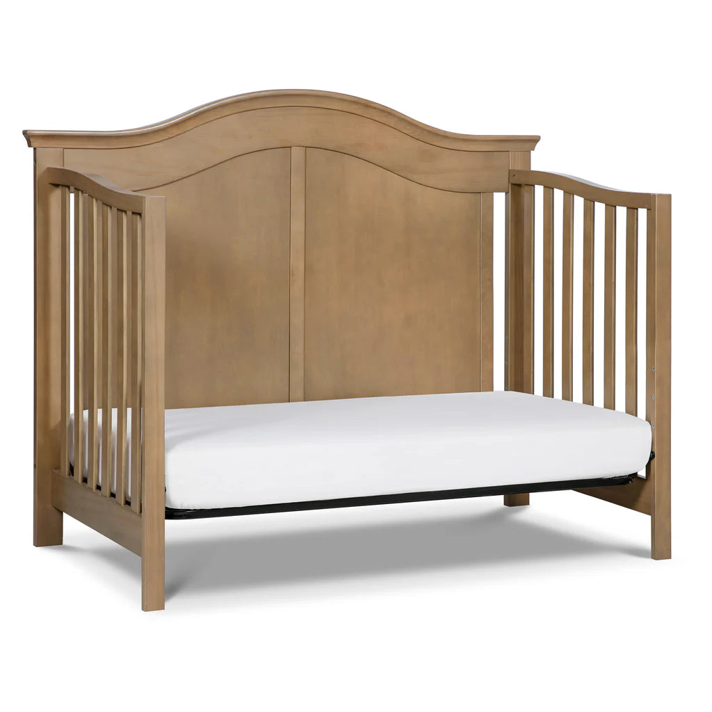 Meadow 4-in-1 Convertible Baby Crib - White Nursery Furniture for Newborn to Toddler Bed | Perfect for Modern Nurseries & Daycare Centers