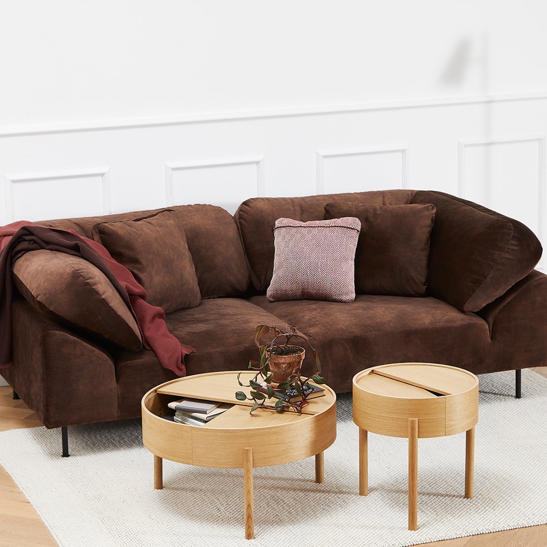 Julie Begtrup & Ditte Vad Arc Side Table - Modern Wooden End Table for Living Room, Bedroom, or Office - Perfect for Coffee, Books, and Decor