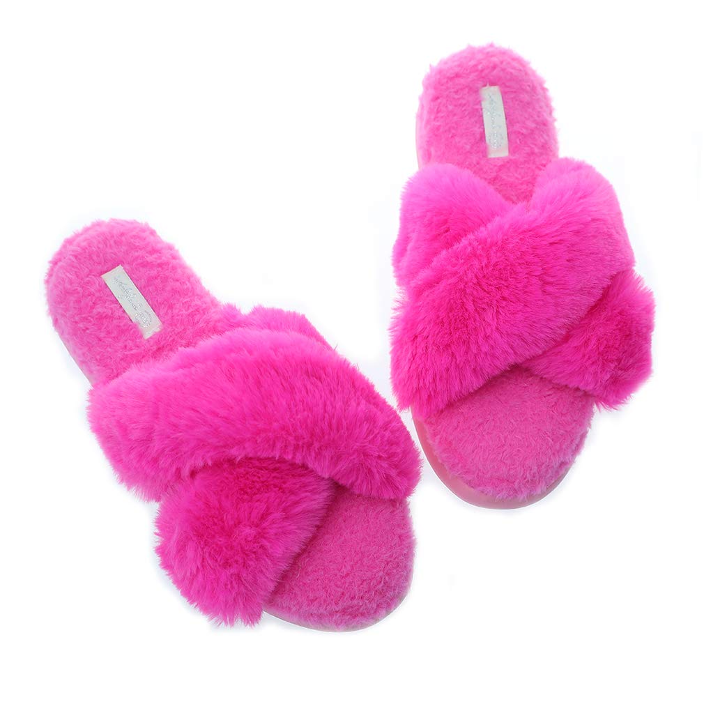 Millffy Women's Cross Band Slip-On Flip Flop Slippers - Open Toe Summer House Shoes for Indoor & Outdoor Comfort - Perfect for Beach, Poolside, and Relaxing at Home