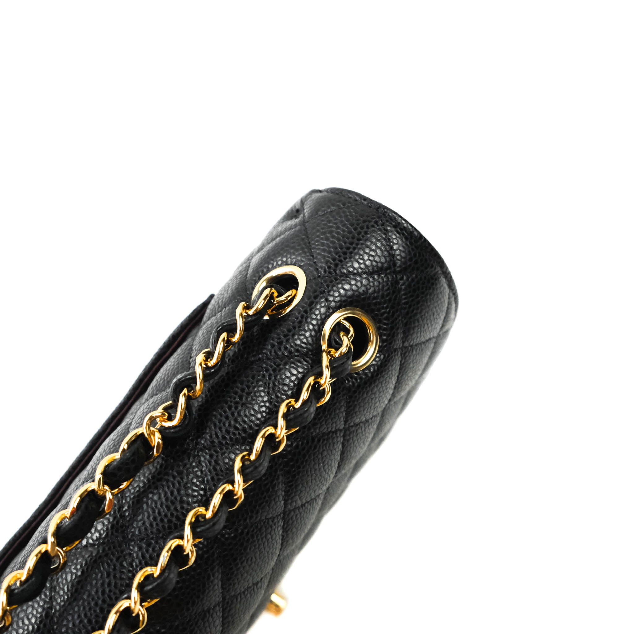 Chanel Classic Medium Double Flap Bag Black Caviar Leather with Gold Hardware - Luxury Designer Handbag for Women, Perfect for Work, Evening & Special Occasions