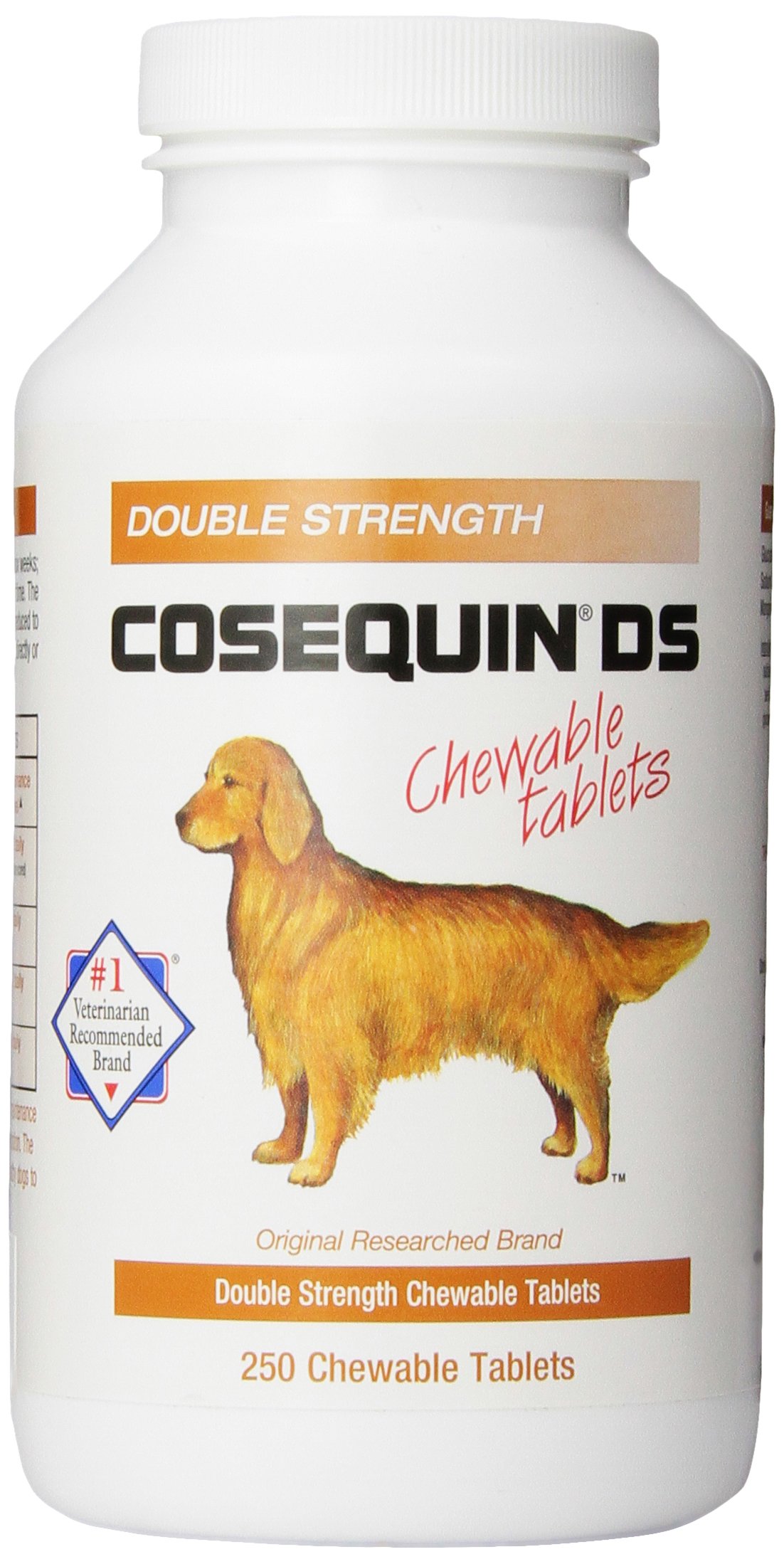 Nutramax Cosequin DS Joint Health Supplement for Dogs - Glucosamine & Chondroitin Chewable Tablets, 2-Pack (500 Tablets) | Supports Mobility & Hip Health for Large & Senior Dogs | Perfect for Active Pets & Post-Surgery Recovery