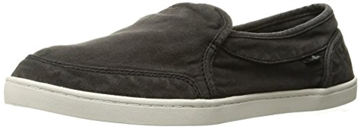 Sanuk Women's Pair O Dice Loafers - Washed Black Slip-On Comfort Shoes with Free Shoe Cleaner Kit | Casual Walking, Travel & Everyday Wear