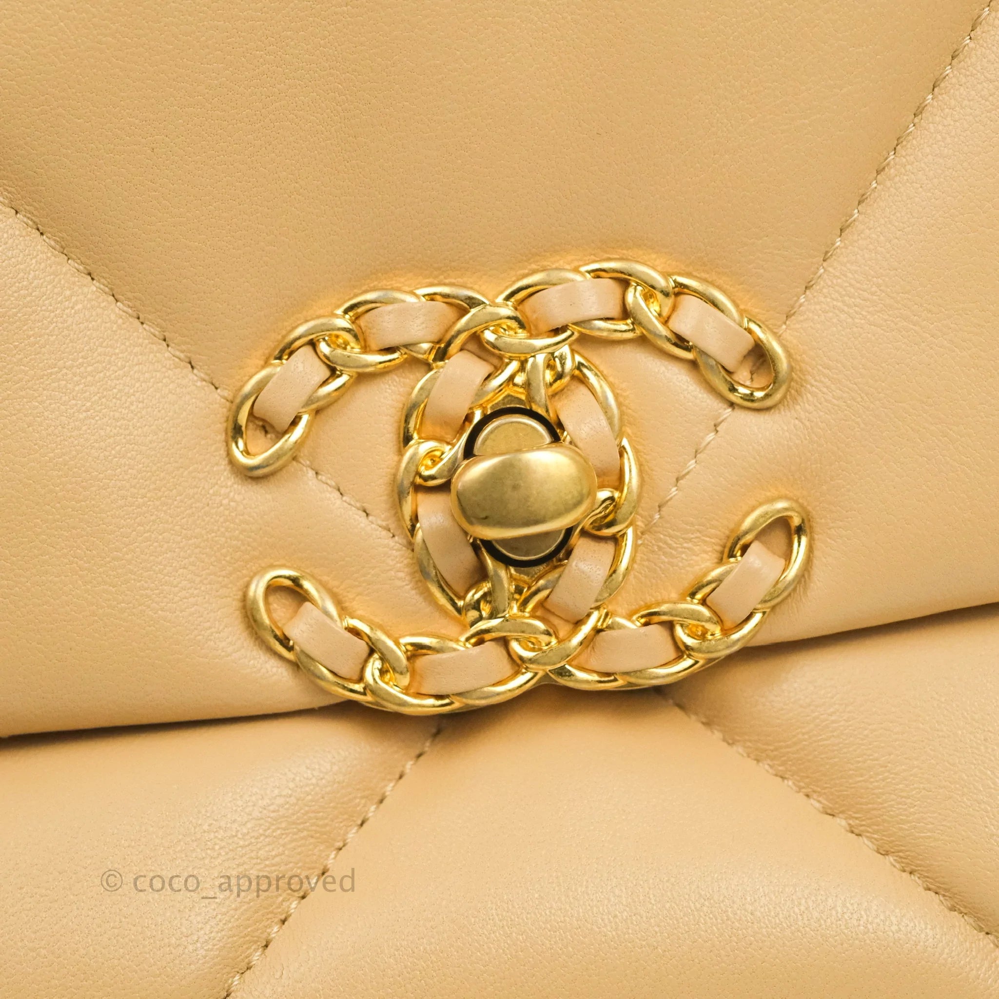 Chanel 19 Small Handbag in Dark Beige with Mixed Hardware - 22C Collection | Luxury Crossbody Bag for Women, Perfect for Date Night & Special Occasions