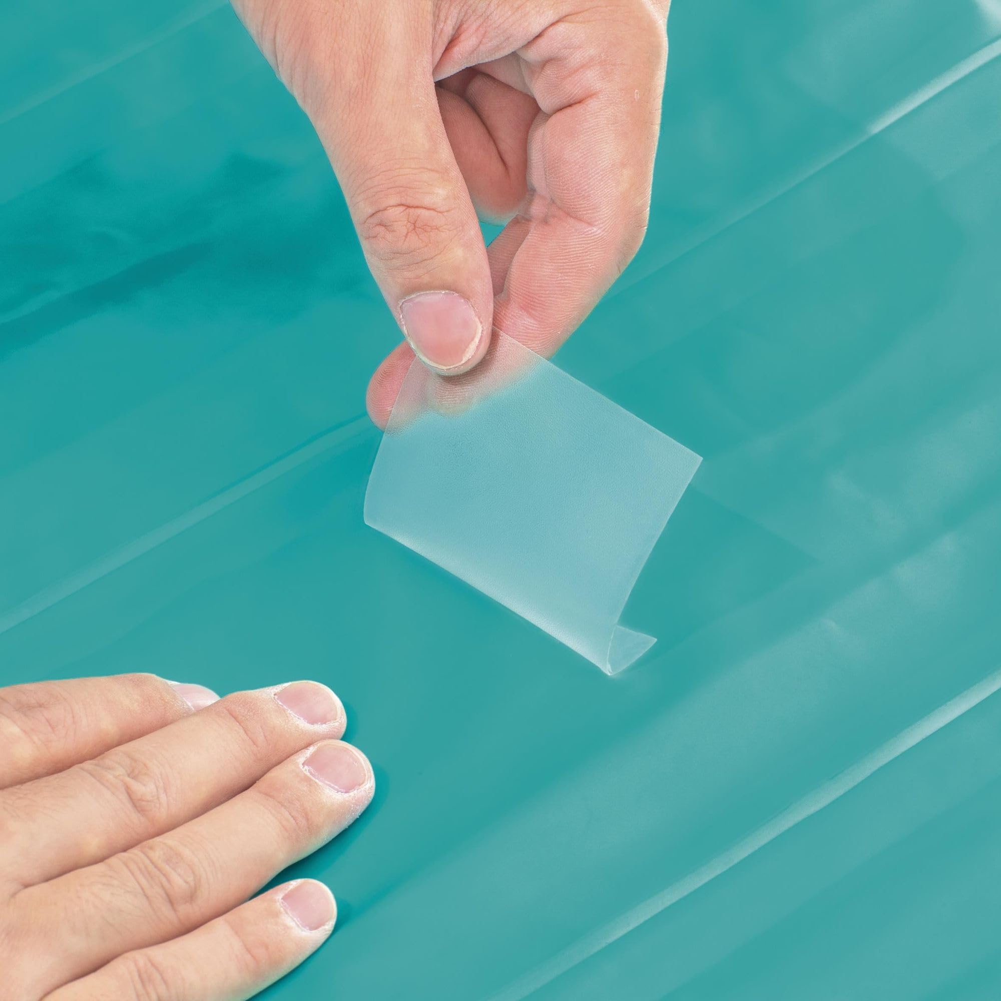 Bestway 10 x 2.5 Inch Square Underwater Pool Repair Patches - Heavy Duty Vinyl Patch Kit for Inflatable Pools, Swim Rings & Air Mattresses - Quick Fix for Leaks & Tears