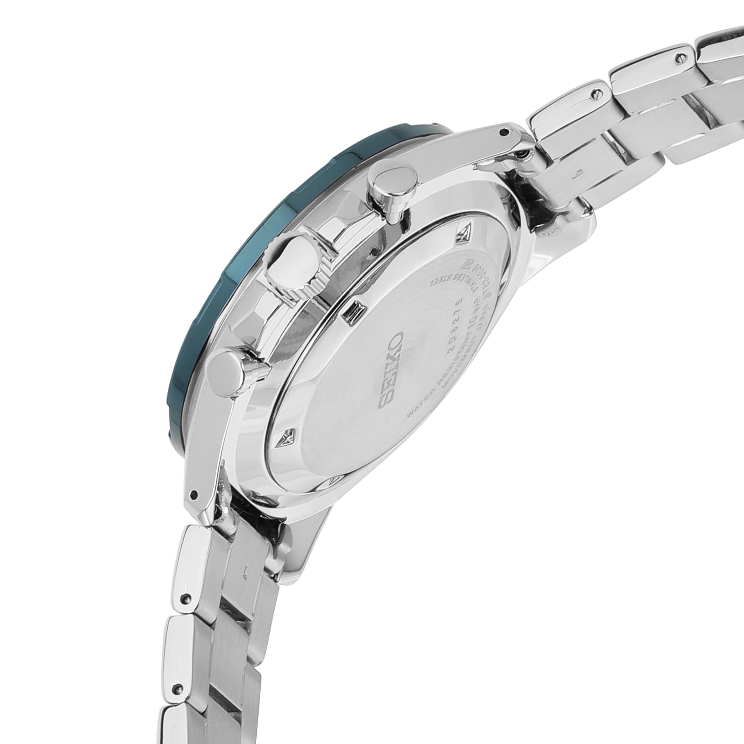 Seiko Men's Stainless Steel Quartz Watch with Silicone Strap - Durable Waterproof Wristwatch for Business, Casual & Outdoor Activities