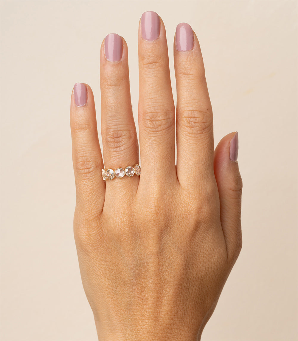 Claudette 5 Stone Diamond Ring for Women - Elegant Wedding, Engagement & Anniversary Jewelry Gift - Perfect for Special Occasions & Everyday Wear