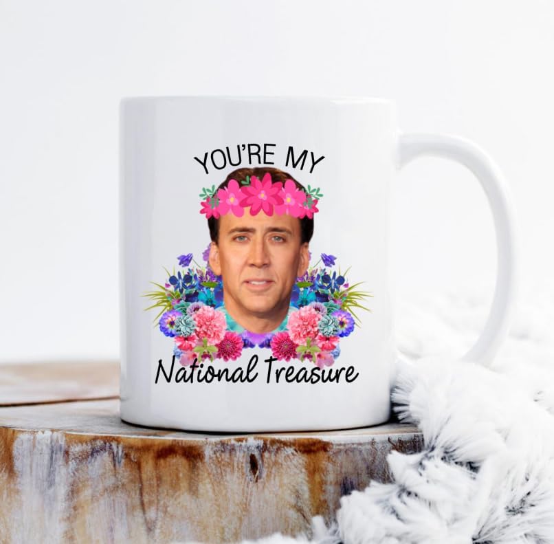 11oz Coffee Mug for Coffee Lovers - 'You're My National Treasure' Tea Cup - Perfect for Office, Home & Gift Giving