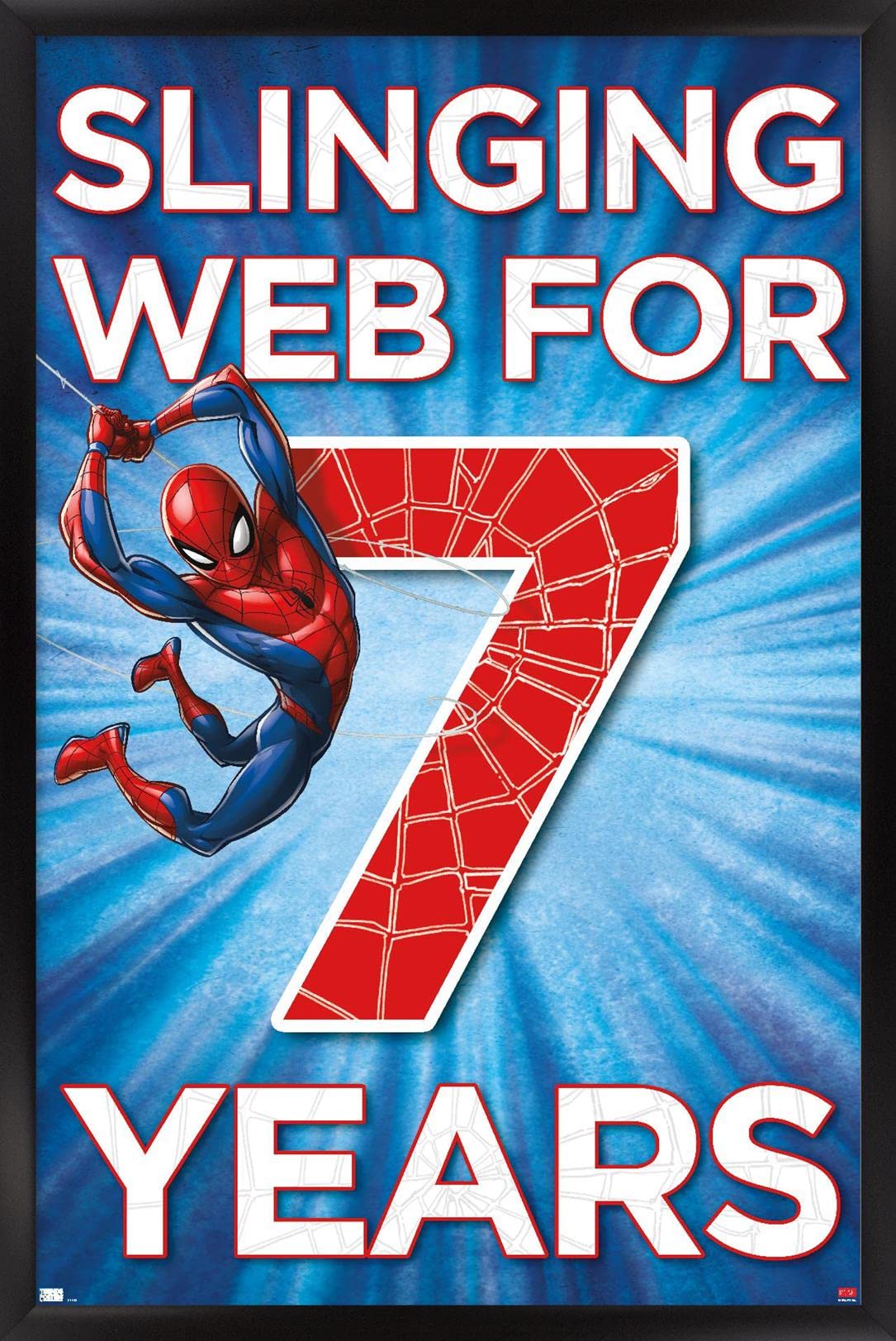 Marvel Spider-Man Happy 7th Birthday Wall Poster - 22.4