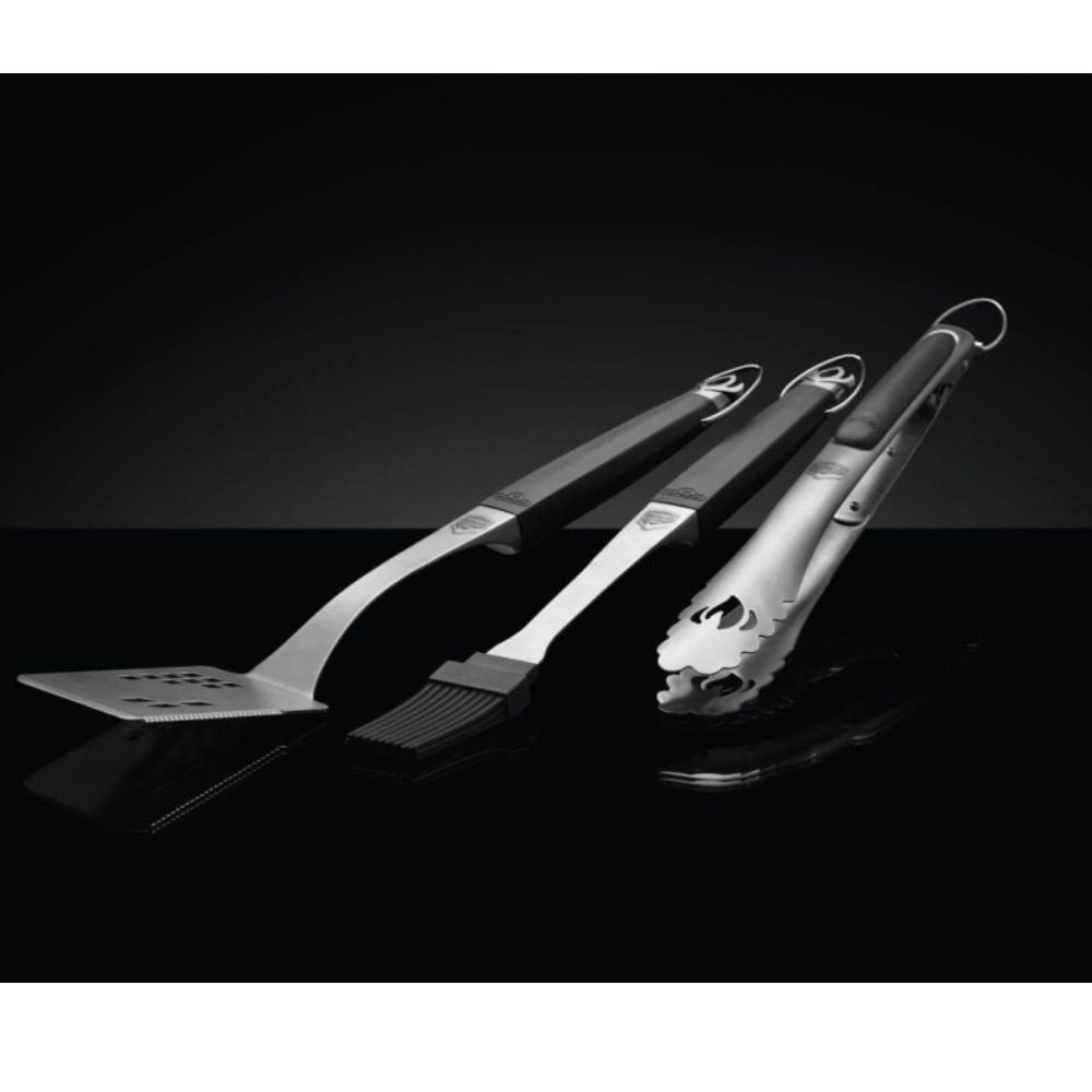 Napoleon 70036 Executive 3-Piece BBQ Grill Tool Set - Stainless Steel Grilling Utensils for Outdoor Cooking, Backyard BBQs & Camping