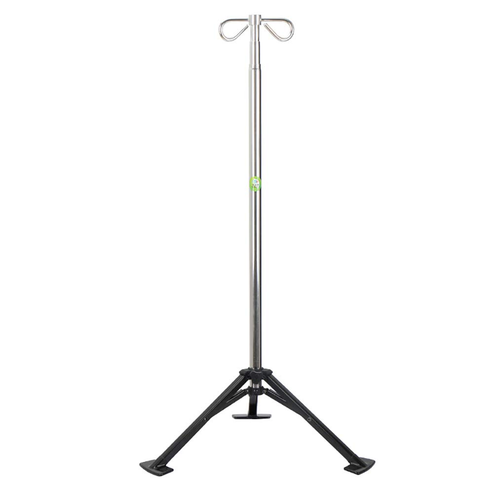 Foldable IV Pole Stand - Portable Height Adjustable Infusion Stand with Cast Iron Base for Home Care, Hospital & Clinic Use - Ideal for Elderly Care & Medical Settings