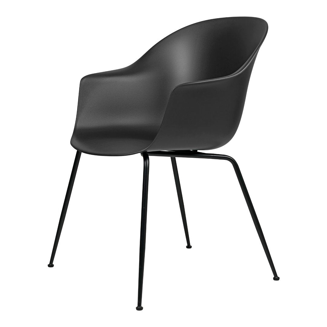 Modern Bat Dining Chair with Conic Base - Unupholstered Wooden Seat - Stylish Kitchen & Dining Room Furniture for Home Decor