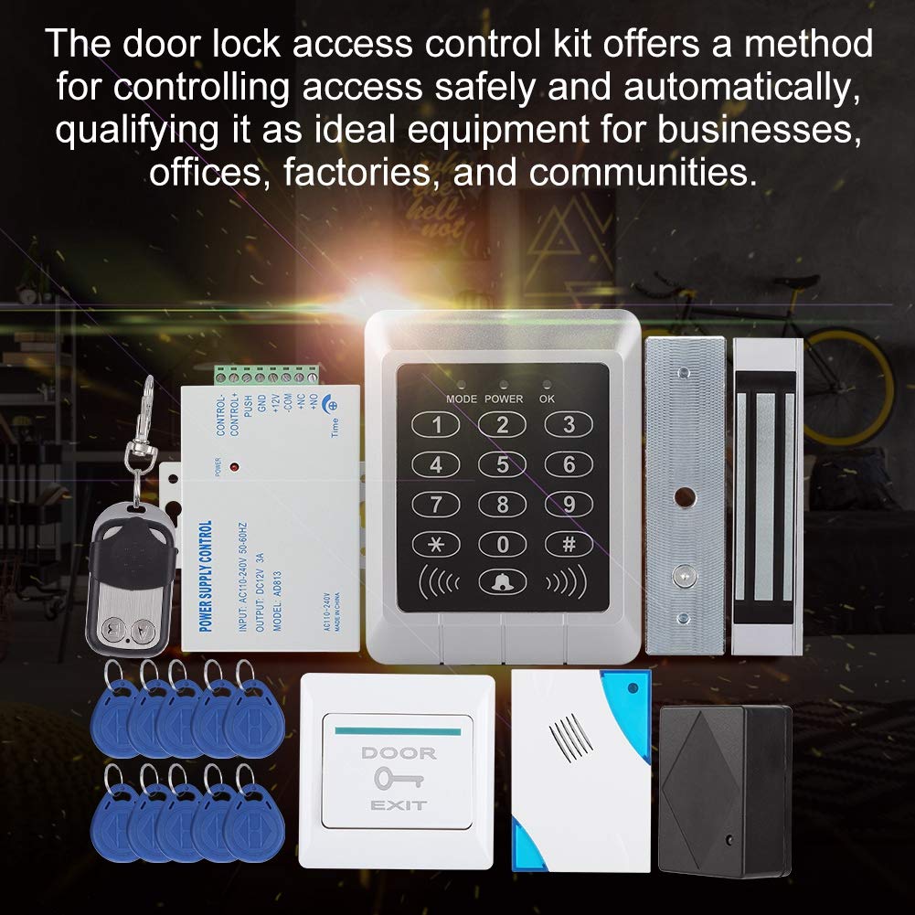 Sonew Smart Door Access Control System - Electric Magnetic Door Lock with Keypad, 180kg Magnetic Lock, Doorbell & Remote Control for Home & Office Security | Ideal for Apartments, Gated Communities & Business Entrances