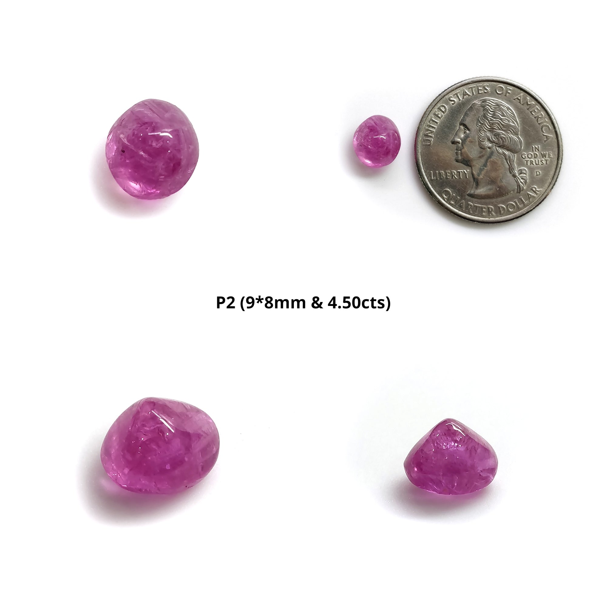 Natural Untreated Burmese Ruby Gemstone Cabochon - Unheated Raw Ruby Stone for Jewelry Making, Healing Crystals & Meditation (Irregular Tumbled Shape)