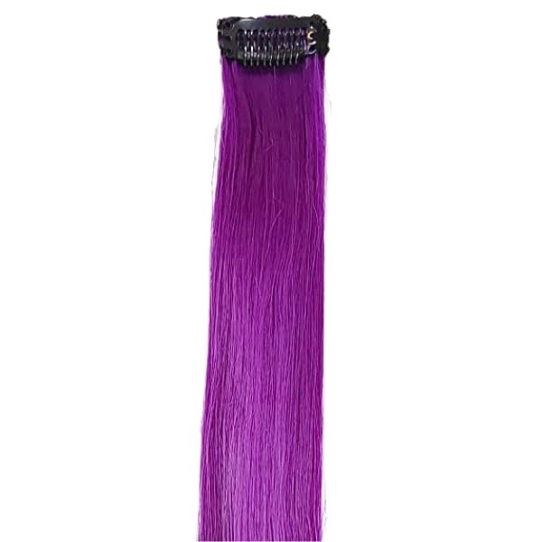 Neaama Clip-In Colored Hair Extensions - 6-Pack Multi-Color Streaks for Women & Girls | Straight Synthetic Hair Highlights for Parties, Cosplay & Everyday Styling