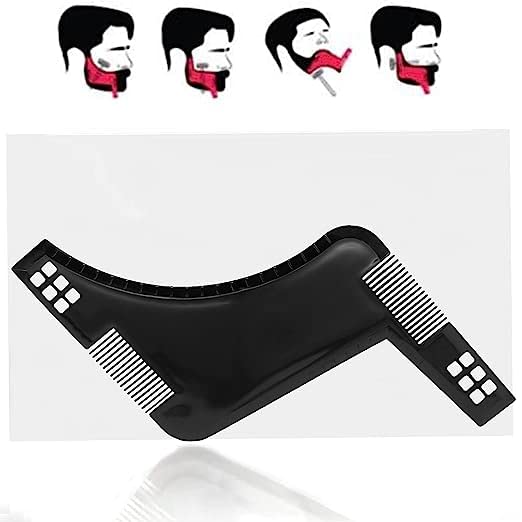 Professional MeeTo Beard Shaper Kit for Men - Precision Beard Trimming Tool with Comb for Home & Salon Use (Black) - Perfect for Grooming, Styling & Maintaining Facial Hair