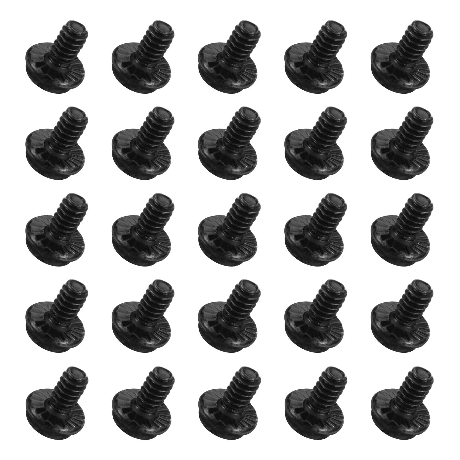 500pcs #6-32x6 Hex Laptop Notebook Screws Assortment Kit - Black Computer Replacement Screws for Laptop, SSD Repair, and DIY Electronics Projects