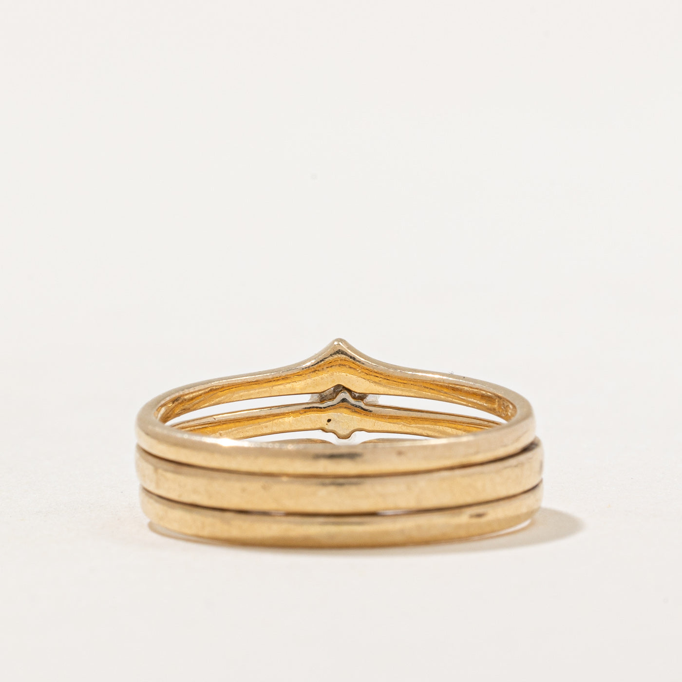 0.13ct Diamond Triple Band Ring for Women - Size 6 | Elegant Stackable Wedding Band, Anniversary Gift, Promise Ring | Perfect for Everyday Wear & Special Occasions