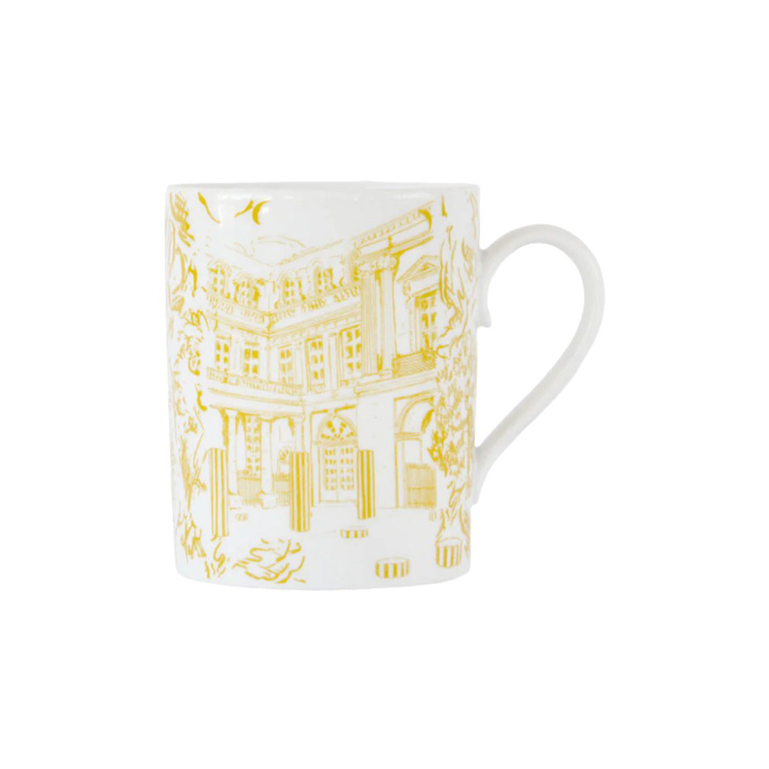 Tout Paris Yellow Ceramic Coffee Mug - Elegant French-Inspired Design for Home, Office & Gifts | Perfect for Morning Coffee, Tea & Hot Beverages