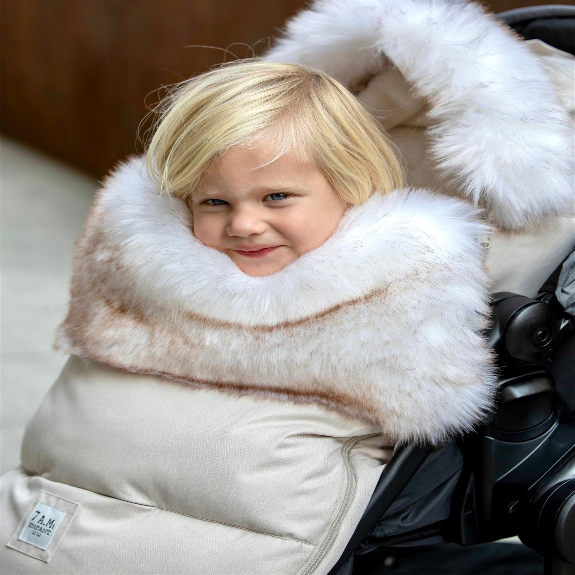 7AM Enfant PlushPOD Tundra - Premium Baby Car Seat Cover & Stroller Blanket for Winter Warmth - Soft Plush Travel Accessory for Infants & Toddlers (Perfect for Cold Weather, Car Rides & Stroller Walks)