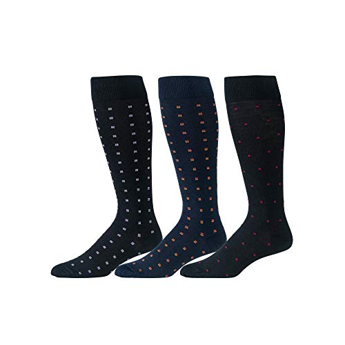 Black W/ Purple Squares, Navy W/ Orange Squares, Black W/ Red Dots
