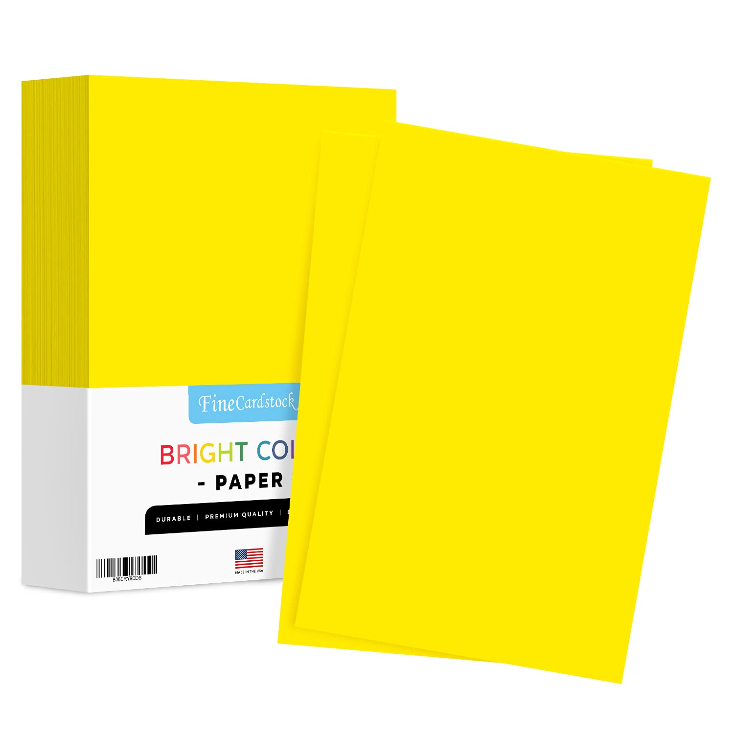 11x17 Neon Yellow Fluorescent Paper - 20lb Bond (75GSM) - 500 Sheets/Ream - Perfect for Signs, Flyers, Posters & Attention-Grabbing School Projects