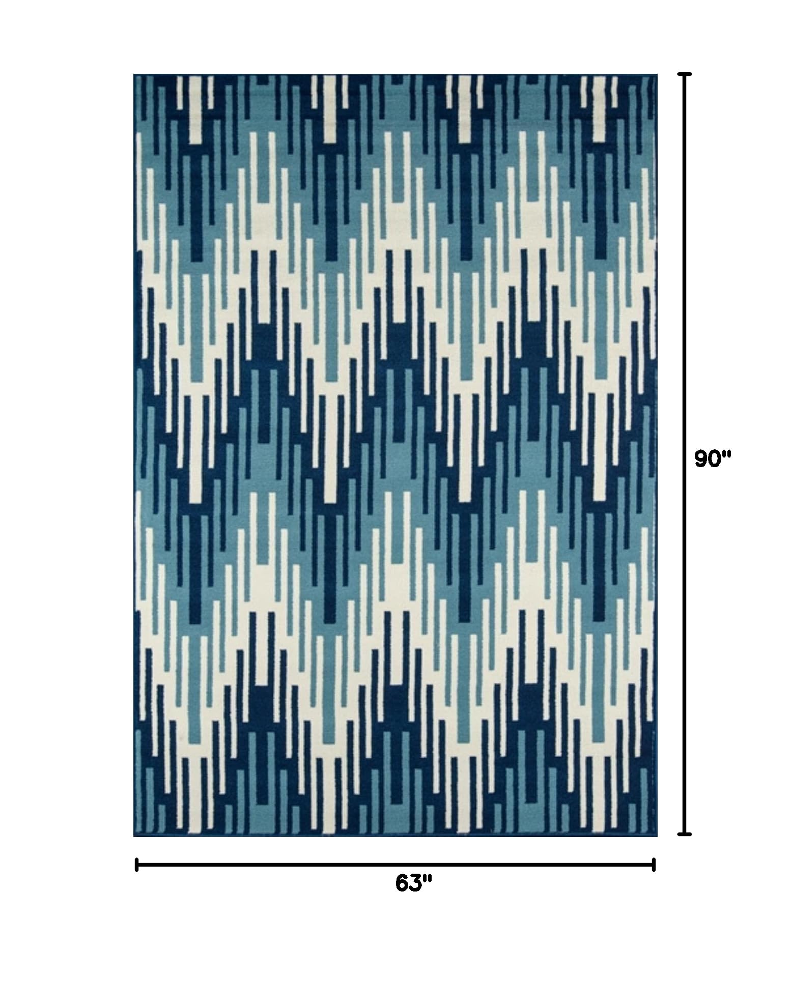 Momeni Baja Collection Contemporary Indoor Outdoor Area Rug - UV Protected, Fade Resistant, Easy to Clean - 5'3