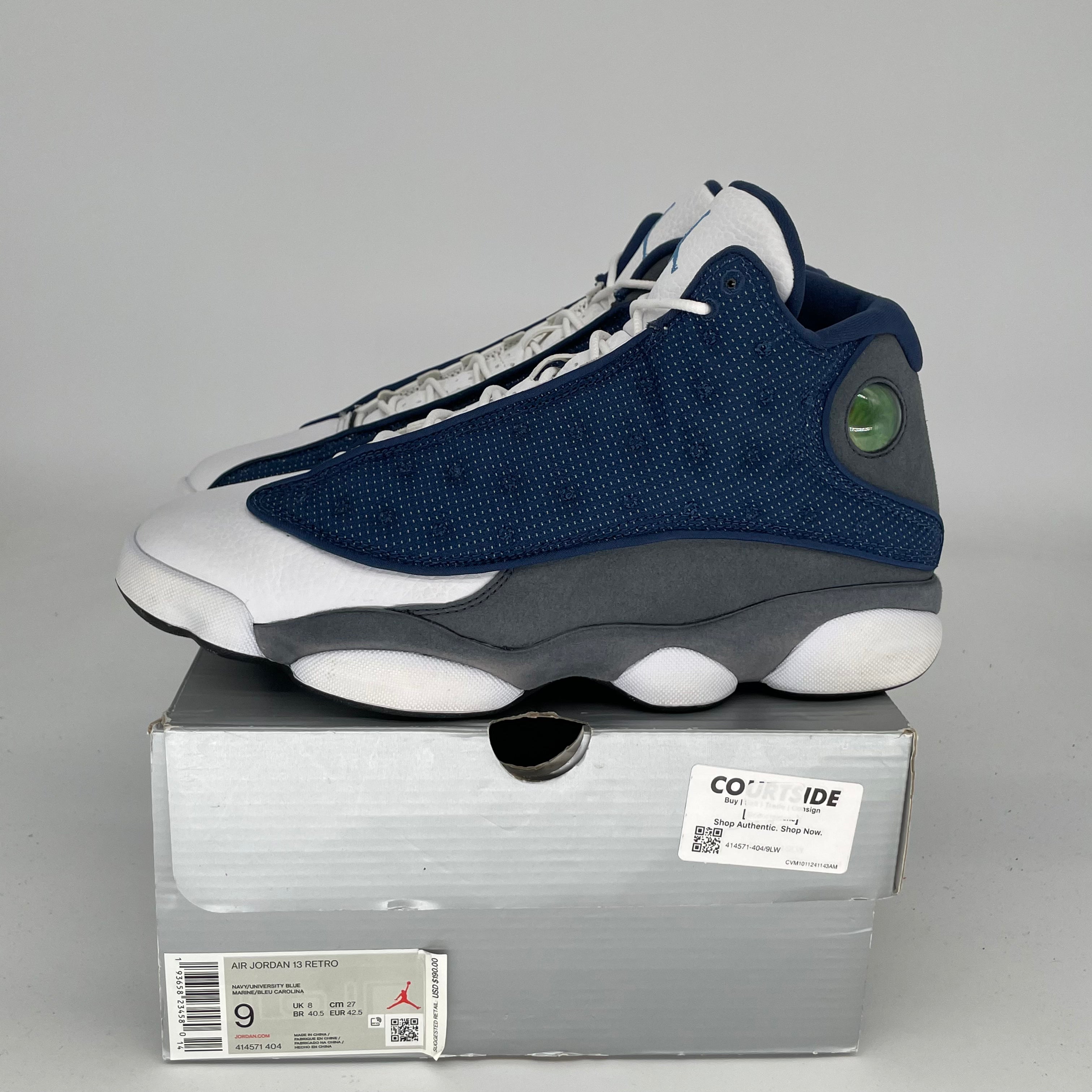 Original Air Jordan 13 Retro 'Flint' Basketball Shoes - Size 9 Men's (Style Code: 414571-404) - Perfect for Court Performance & Streetwear Fashion