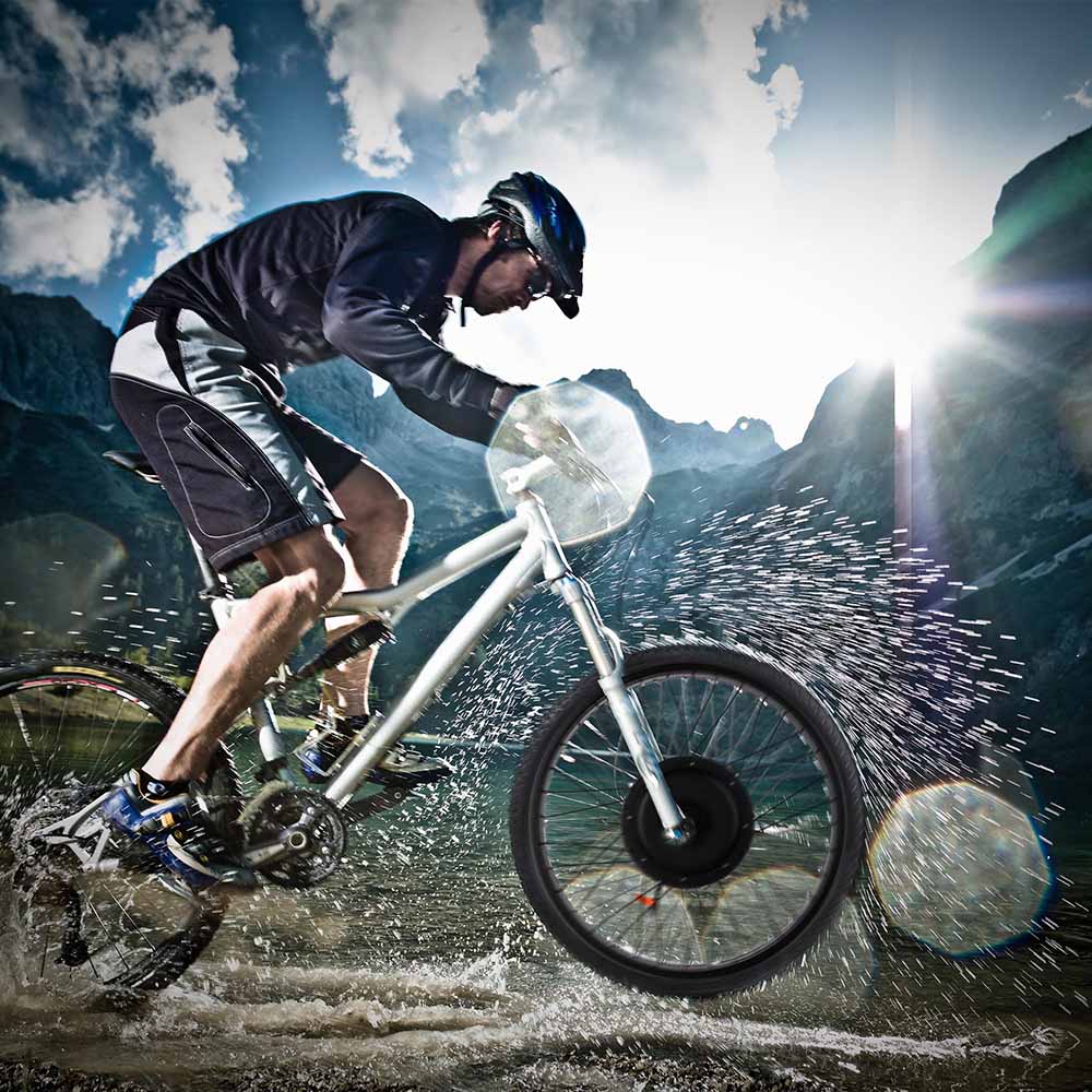48V 1000W Fat Tire Electric Bike Kit - 26 Inch Front Wheel E-Bike Conversion Kit for Adults | Perfect for Commuting, Off-Road & Urban Riding