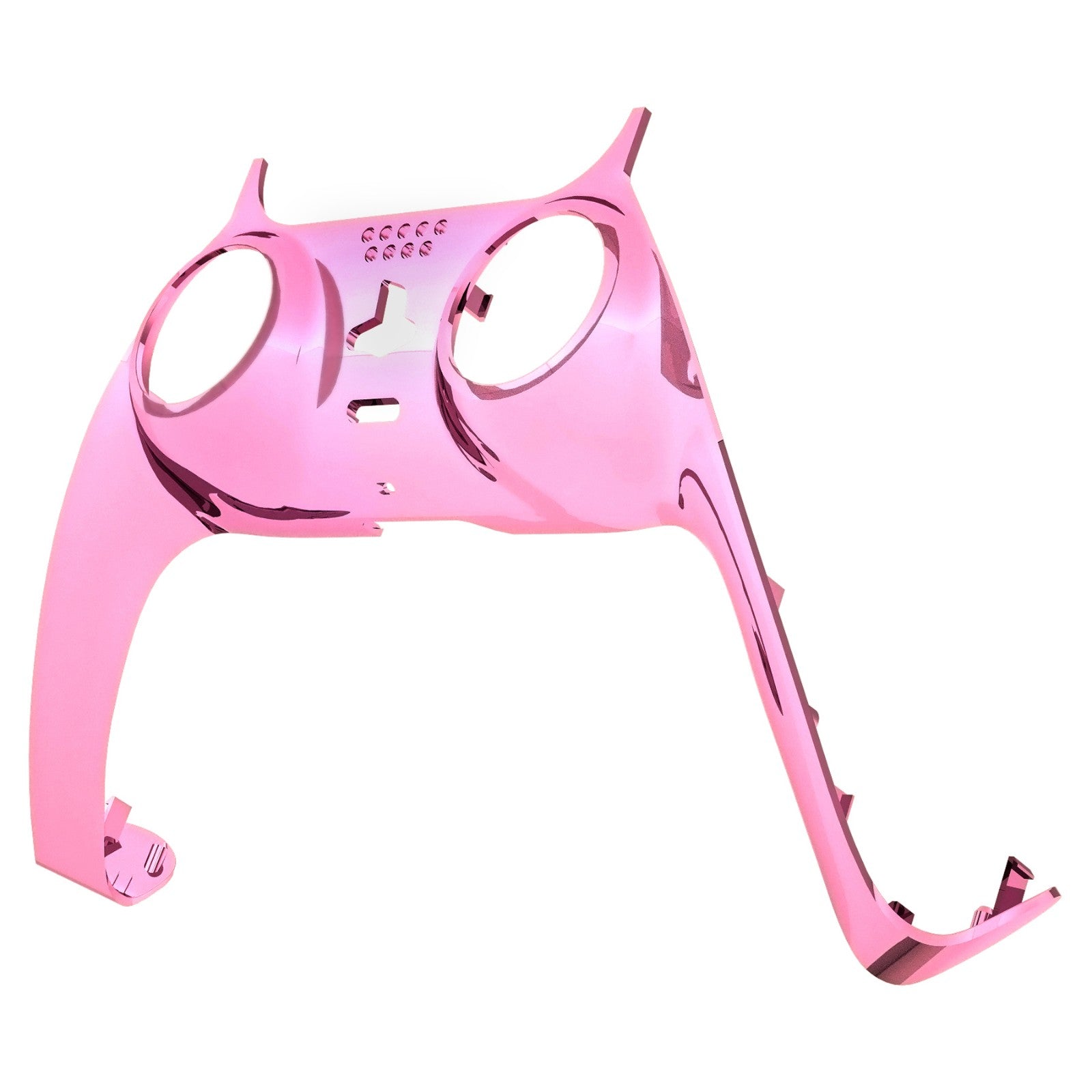 eXtremeRate Chrome Pink PS5 Controller Shell Cover - DIY Replacement Faceplate with Accent Rings (GPFD4007) | Custom Decorative Trim for PlayStation 5 Controller | Gaming Accessory for Personalized Setup