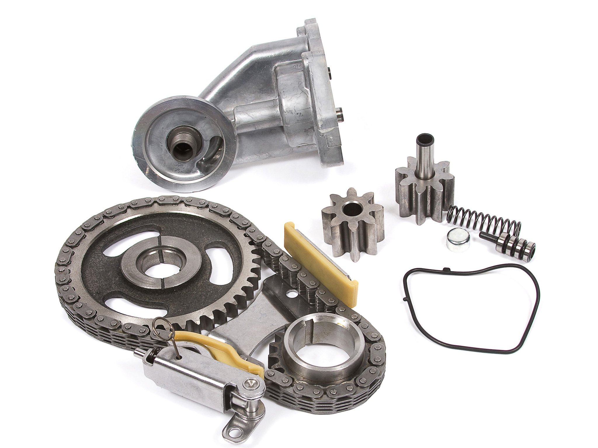 Evergreen TK20500OP Timing Chain Kit with Oil Pump - Compatible with 1990-2007 Ford Lincoln Mercury 3.8L 3.9L 4.2L OHV 12V Engines - Perfect for Engine Rebuilds & Timing System Replacement
