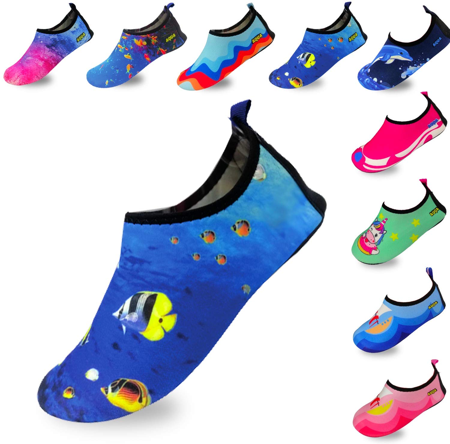 Quick-Dry Non-Slip Lightweight Water Shoes for Swimming, Beach, Pool & Outdoor Activities - Comfortable Aqua Socks for Boys, Girls, Babies & Toddlers - Perfect for Summer Water Sports, Surfing & Family Vacations